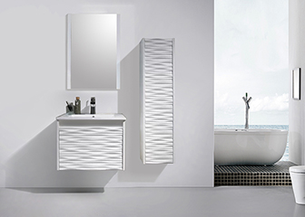 Wave design 600mm width PVC bathroom furniture