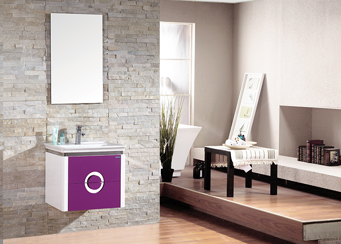 Purple PVC bath cabinet