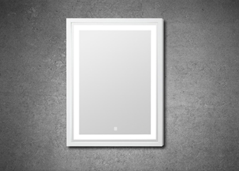 White Framed Led Bathroom Mirror