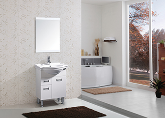 China White Floor Standing Bathroom Cabinets