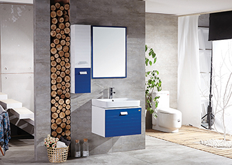 SP-5527 Bathroom Wall Vanity Cabinets with Blue and White Color